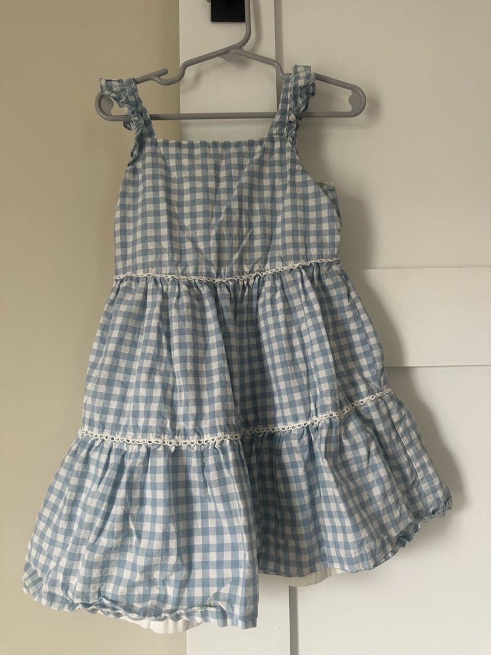 Carter's Light Blue Gingham Tiered Sundress